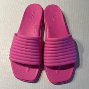 Crocs Women's Slides Size 9 Miami Hot Pink Sandals New No Box